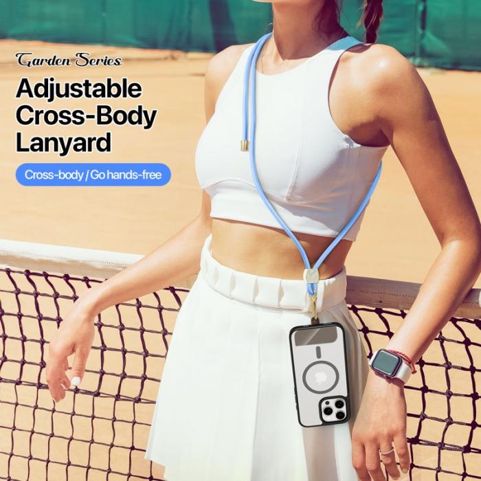 Dux Ducis - DUX DUCIS Garden Series Justerbar Halsrem - Iskrossmönster - Sky Blue