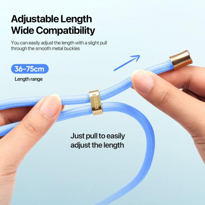 Dux Ducis - DUX DUCIS Garden Series Justerbar Halsrem - Iskrossmönster - Sky Blue