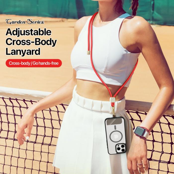 Dux Ducis - DUX DUCIS Garden Series Telefon Lanyard Justerbar Halsrem - Röd