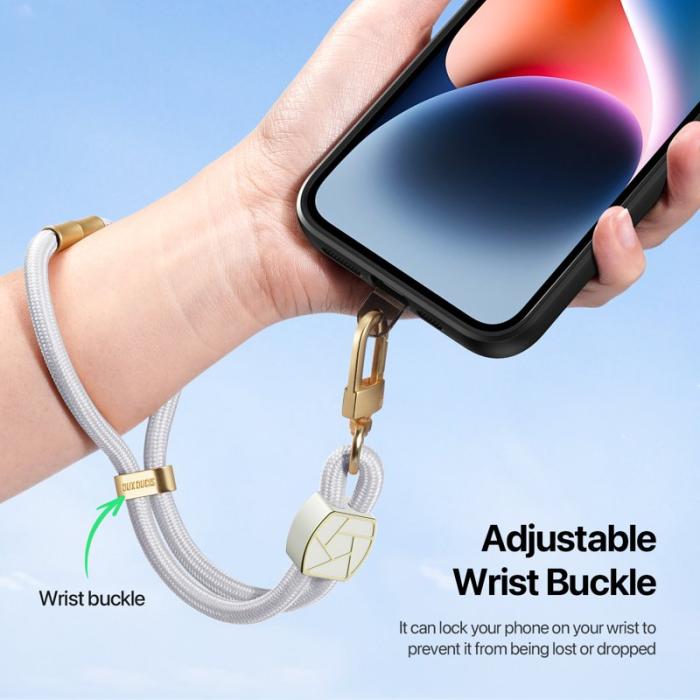 Dux Ducis - DUX DUCIS Garden Series Telefon Lanyard Justerbar Handledsrem - Grå