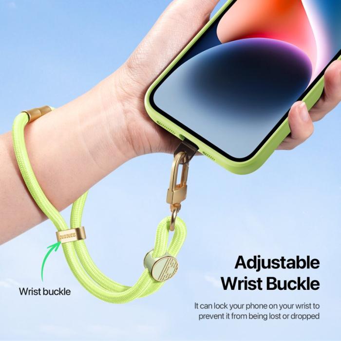 Dux Ducis - DUX DUCIS Garden Series Telefon Lanyard Justerbar Handledsrem - Grön Gul