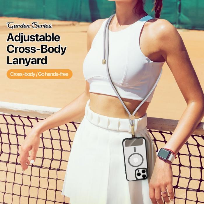 Dux Ducis - DUX DUCIS Garden Series Telefon Lanyard Justerbar Nackrem - Grå