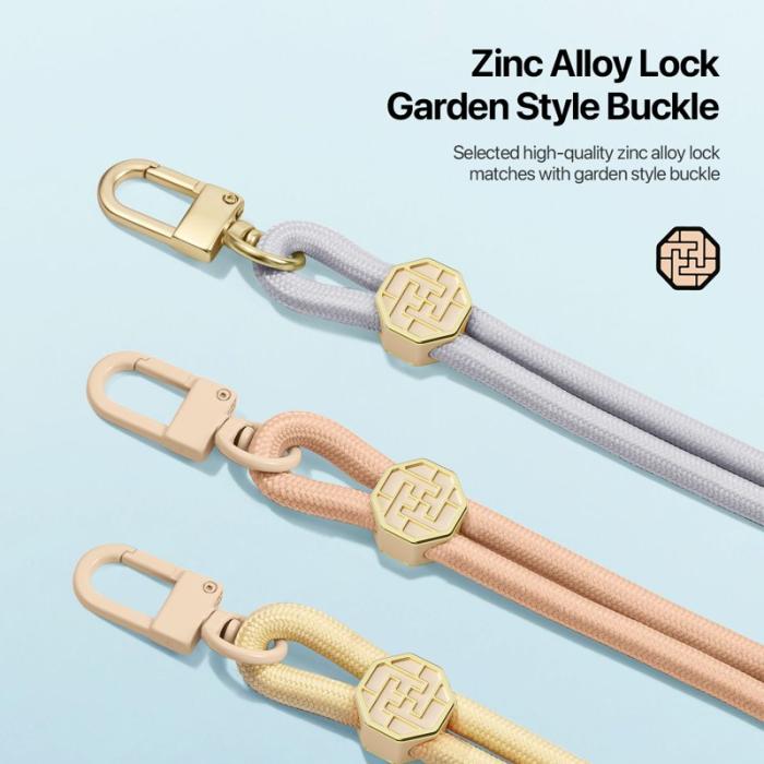 Dux Ducis - DUX DUCIS Garden Series Telefon Lanyard Justerbar Nackrem - Grå