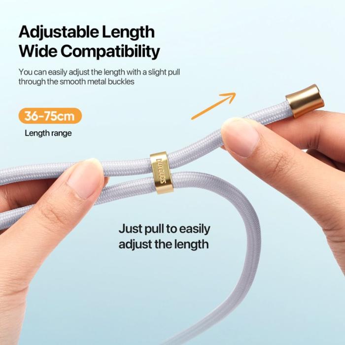 Dux Ducis - DUX DUCIS Garden Series Telefon Lanyard Justerbar Nackrem - Grå