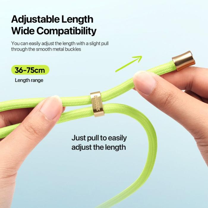 Dux Ducis - DUX DUCIS Garden Series Telefon Lanyard Justerbar Nackrem - Grön Gul