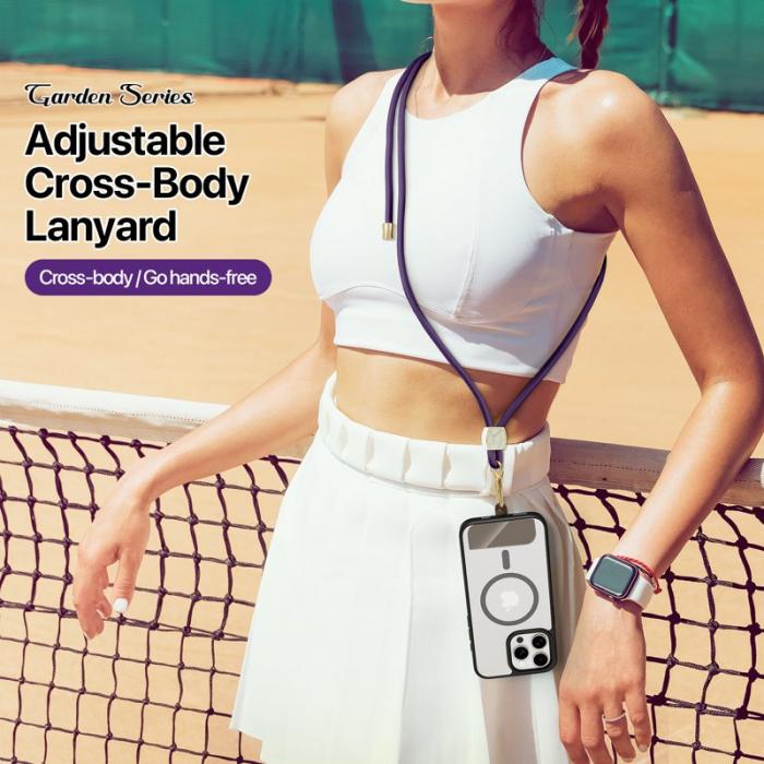 Dux Ducis - DUX DUCIS Garden Series Telefon Lanyard Justerbar Nackrem - Mörklila