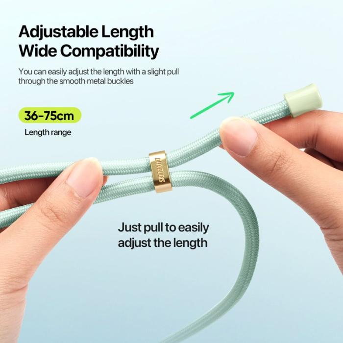 Dux Ducis - DUX DUCIS Garden Series Telefon Lanyard Justerbar Rem - Ljusgrön