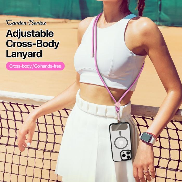 Dux Ducis - DUX DUCIS Garden Series Telefon Lanyard Justerbar Rem - Pink