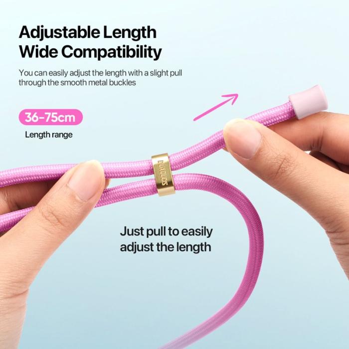Dux Ducis - DUX DUCIS Garden Series Telefon Lanyard Justerbar Rem - Pink