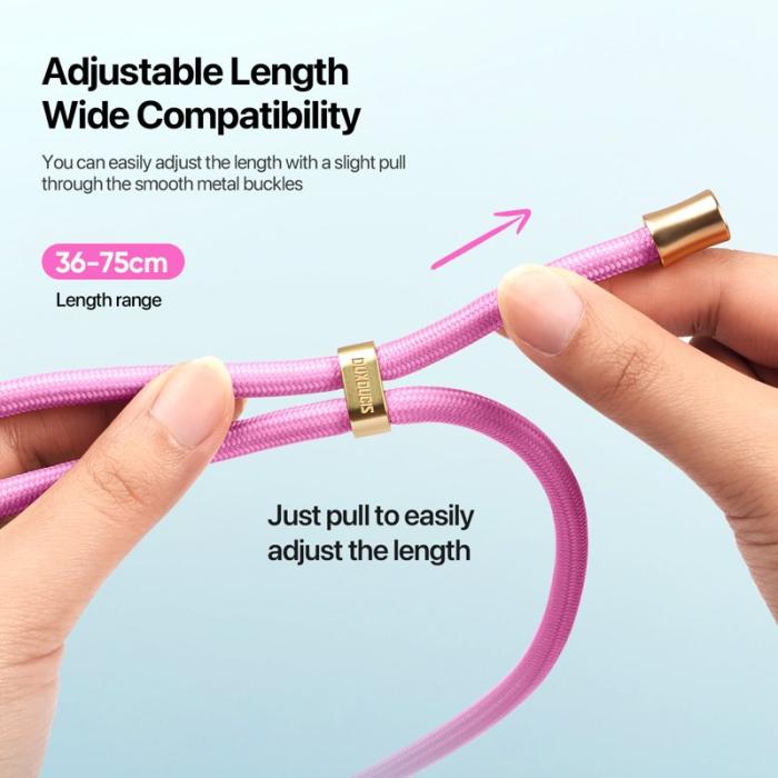 Dux Ducis - DUX DUCIS Garden Series Telefon Lanyard Justerbart Halsband - Rosa