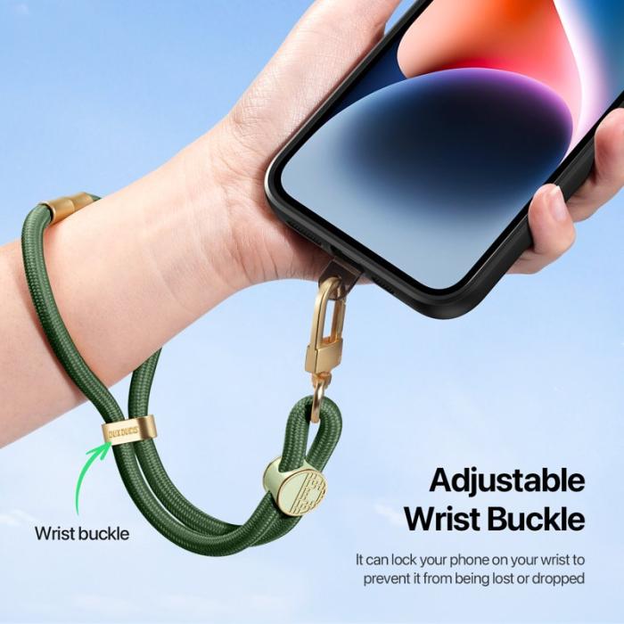 Dux Ducis - DUX DUCIS Garden Series Telefon Lanyard Justerbart Handledsrem - Army Green