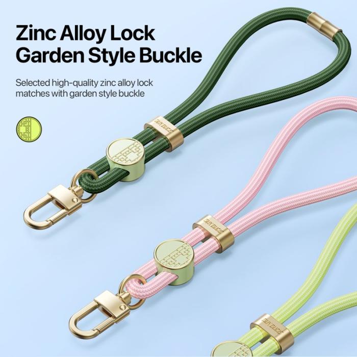 Dux Ducis - DUX DUCIS Garden Series Telefon Lanyard Justerbart Handledsrem - Army Green
