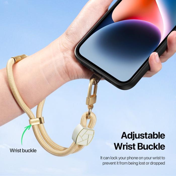 Dux Ducis - DUX DUCIS Garden Series Telefon Lanyard Justerbart Handledsrem - Glaze Gul