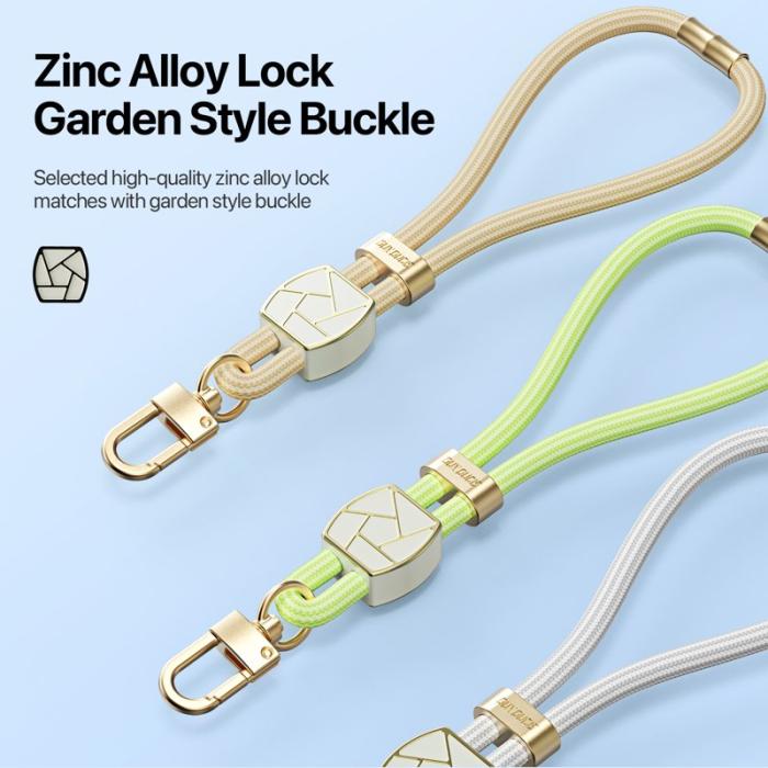 Dux Ducis - DUX DUCIS Garden Series Telefon Lanyard Justerbart Handledsrem - Glaze Gul