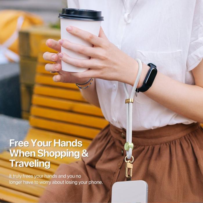 Dux Ducis - DUX DUCIS Garden Series Telefon Lanyard Justerbart Handledsrem - Grå