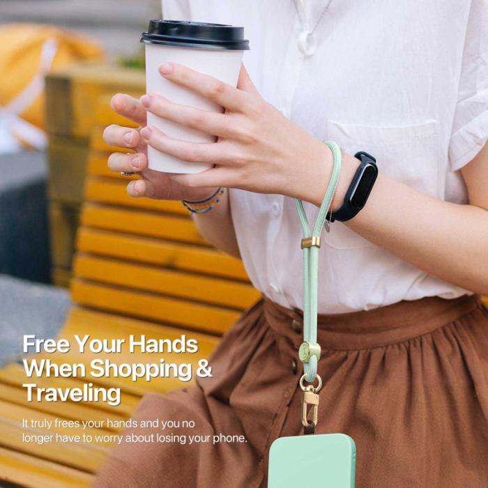 Dux Ducis - DUX DUCIS Garden Series Telefon Lanyard Justerbart Handledsrem - Ljusgrön