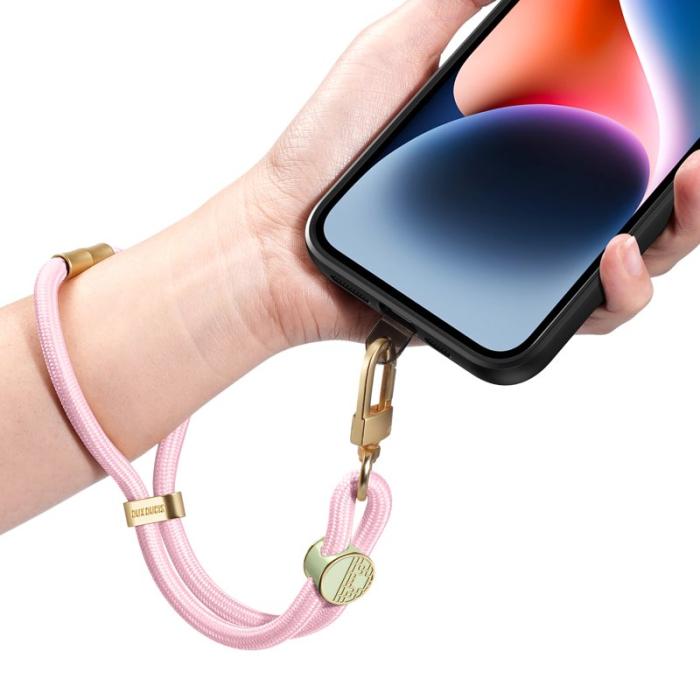 Dux Ducis - DUX DUCIS Garden Series Telefon Lanyard Justerbart Handledsrem - Ljusrosa