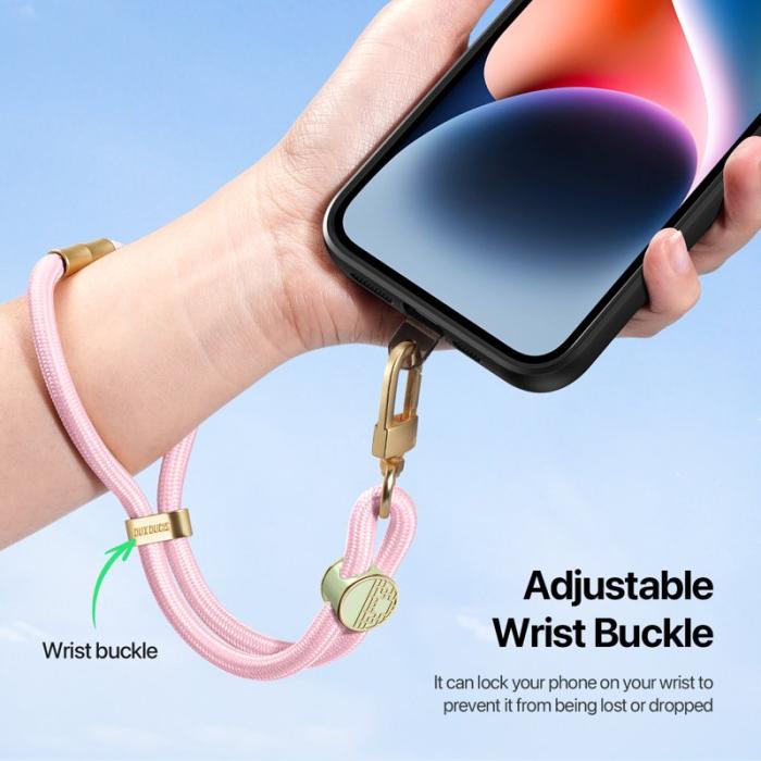 Dux Ducis - DUX DUCIS Garden Series Telefon Lanyard Justerbart Handledsrem - Ljusrosa