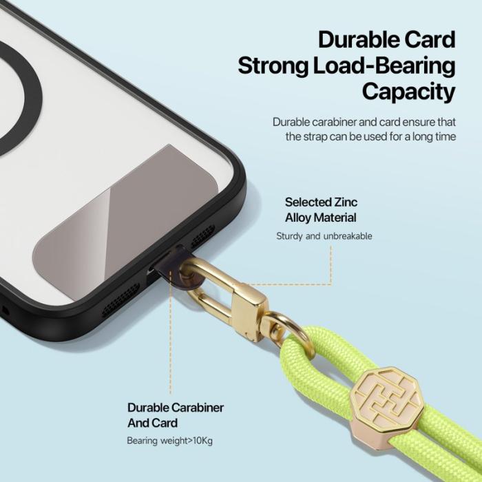 Dux Ducis - DUX DUCIS Garden Series Telefonrem Justerbar Halsrem - Grön Gul