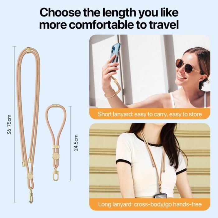 Dux Ducis - DUX DUCIS Garden Series Telefonrem Justerbar Handledsrem - Amber