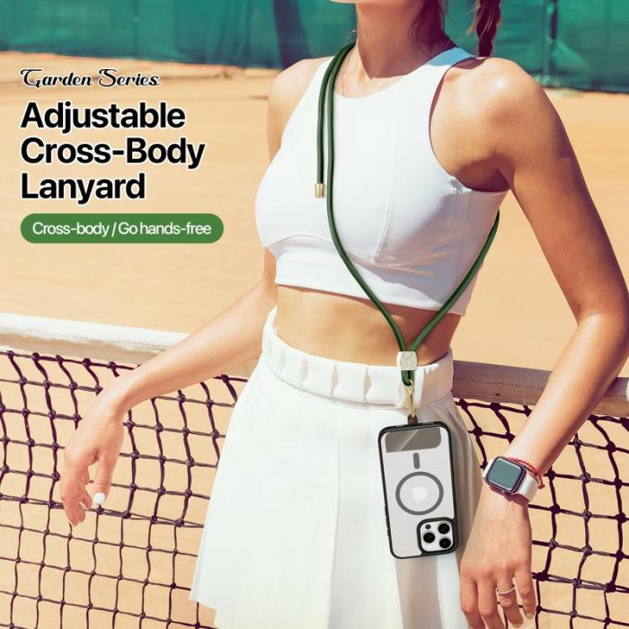 Dux Ducis - DUX DUCIS Garden Series Telefonrem Justerbar - Iskrossmönster - Armégrön