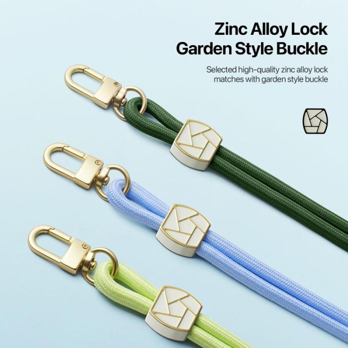 Dux Ducis - DUX DUCIS Garden Series Telefonrem Justerbar - Iskrossmönster - Armégrön