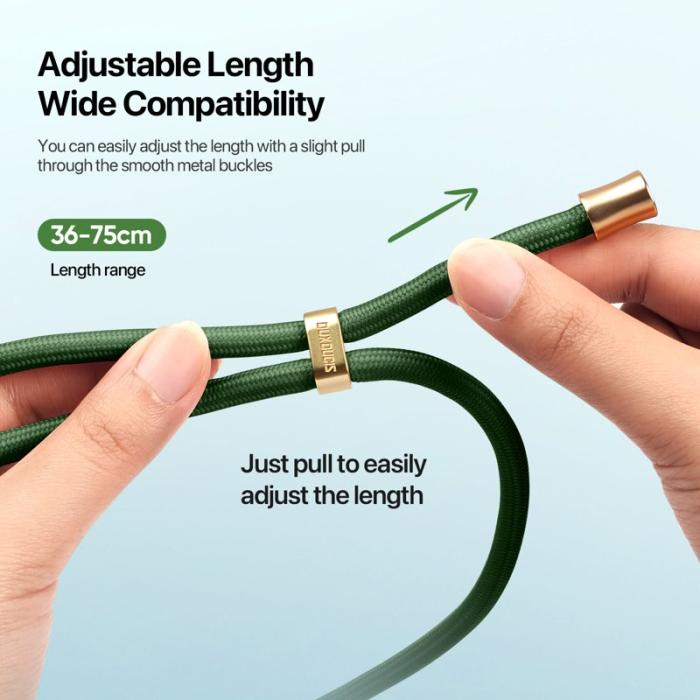 Dux Ducis - DUX DUCIS Garden Series Telefonrem Justerbar - Iskrossmönster - Armégrön