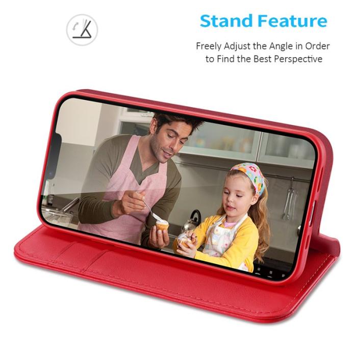 Dux Ducis - DUX DUCIS Hivo iPhone 16e Fodral Äkta läder - Röd