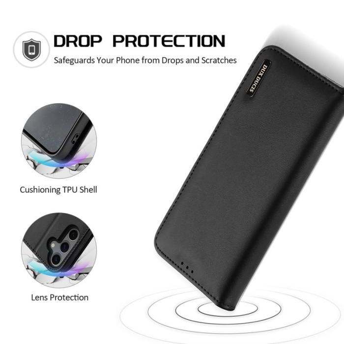 Dux Ducis - DUX DUCIS Hivo Series Fodral Samsung Galaxy S25+ Äkta läder - Svart