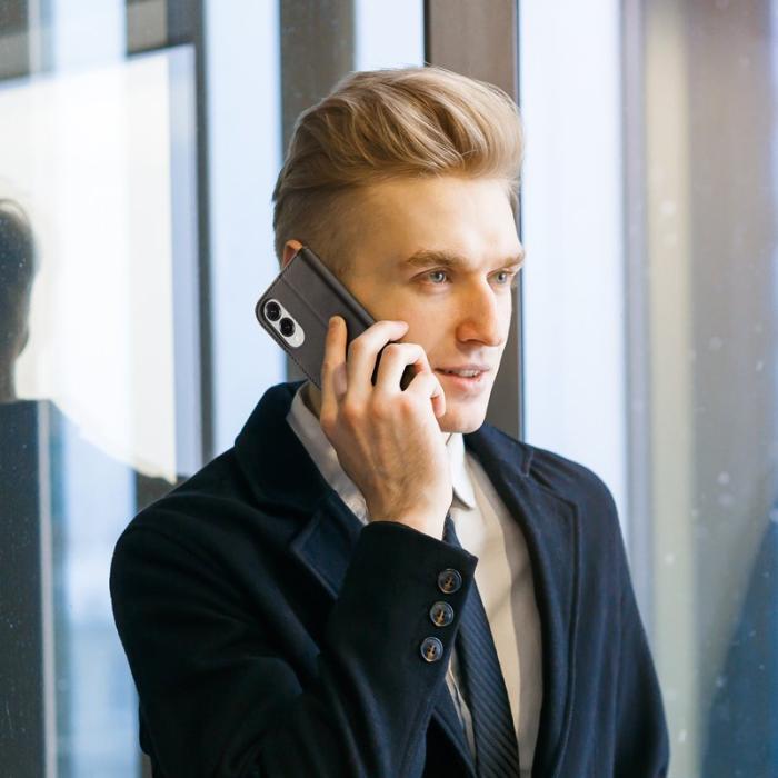 Dux Ducis - DUX DUCIS Hivo Series Fodral Samsung Galaxy S25 Edge Äkta läder - Svart