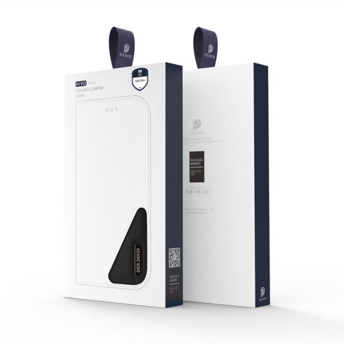 Dux Ducis - DUX DUCIS Hivo Series Samsung Galaxy S24 Ultra Fodral Äkta läder - Svart