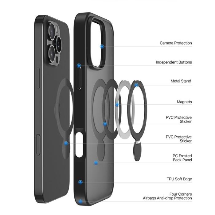 Dux Ducis - DUX DUCIS iPhone 16 Pro Fodral Yind Series PC+TPU - Svart