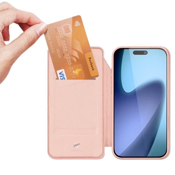 Dux Ducis - DUX DUCIS iPhone 17 Fodral Skin Pro Series Konstläder - Rosa