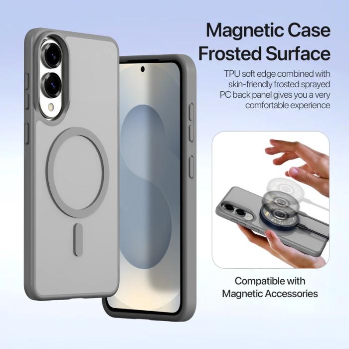 Dux Ducis - DUX DUCIS Äkta Läder Plånboksfodral för Samsung Galaxy S25 Edge - Grå