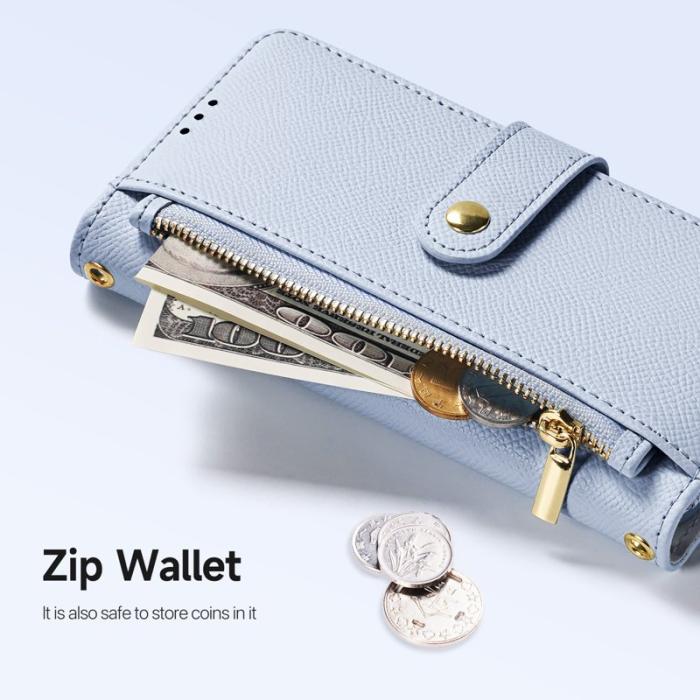 Dux Ducis - DUX DUCIS Lawa Series iPhone 16 Fodral Äkta Läder - Baby Blue