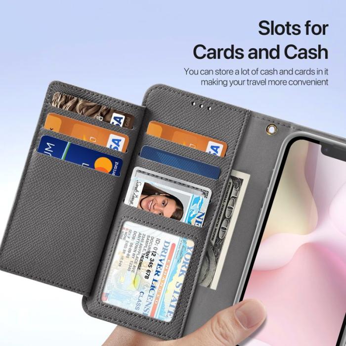 Dux Ducis - DUX DUCIS Lawa Series iPhone 16e Fodral Äkta läder - Grå