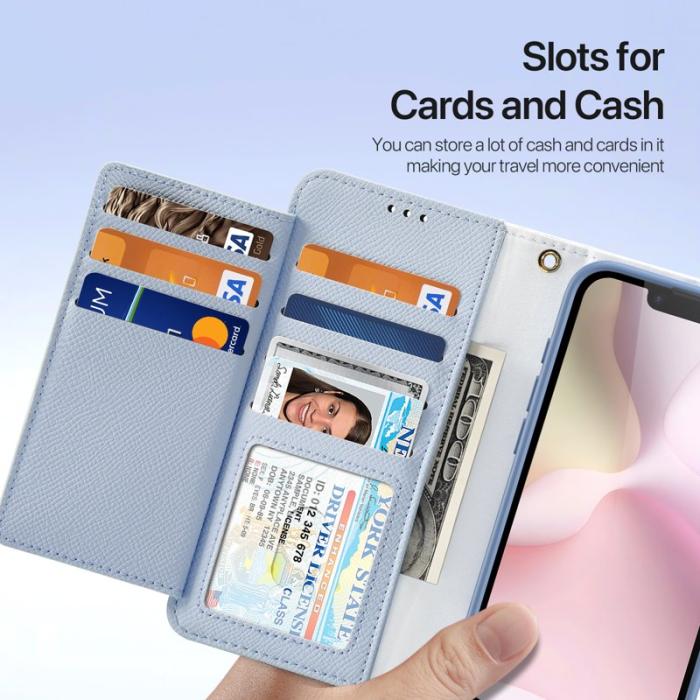 Dux Ducis - DUX DUCIS Lawa Series iPhone 16e Fodral - Äkta läder - Ljusblå