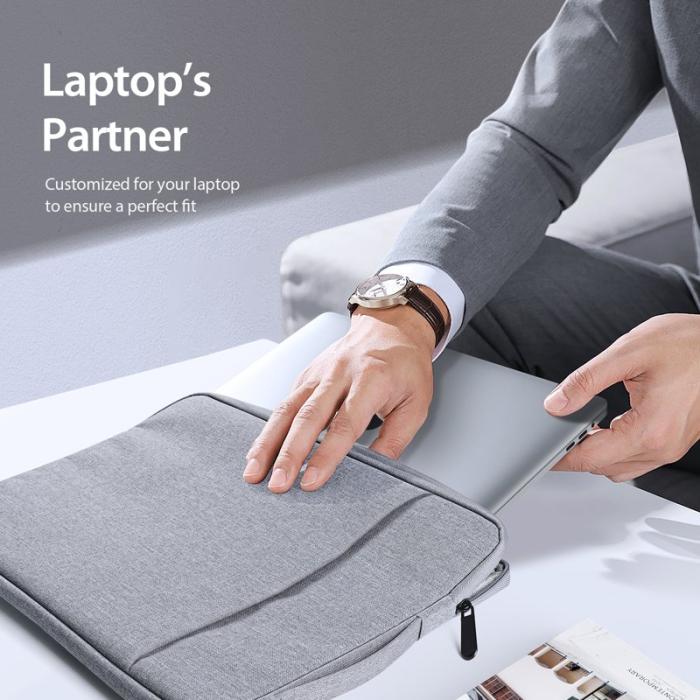 Dux Ducis - DUX DUCIS LBDC 14-15.4 Tum Vertikal Laptopväska - Ljusgrå