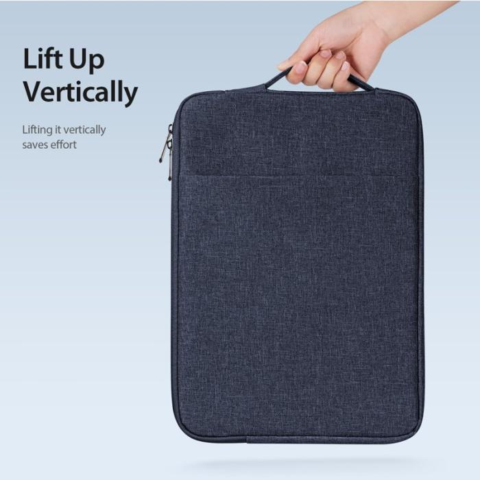 Dux Ducis - DUX DUCIS LBDC Series Laptop Handbag Äkta läder - Navy Blue