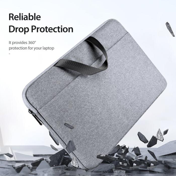 Dux Ducis - DUX DUCIS LBTA Laptopväska 13-13.9 tum - Ljusgrå Äkta läder