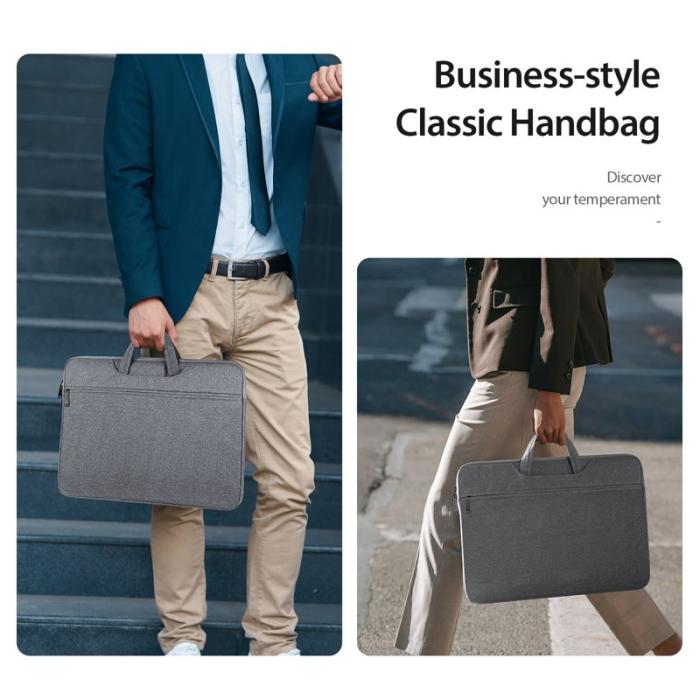 Dux Ducis - DUX DUCIS LBTC Laptop Handbag 13-13.9 tum - Anti-drop - Konstläder - Mörkgrå