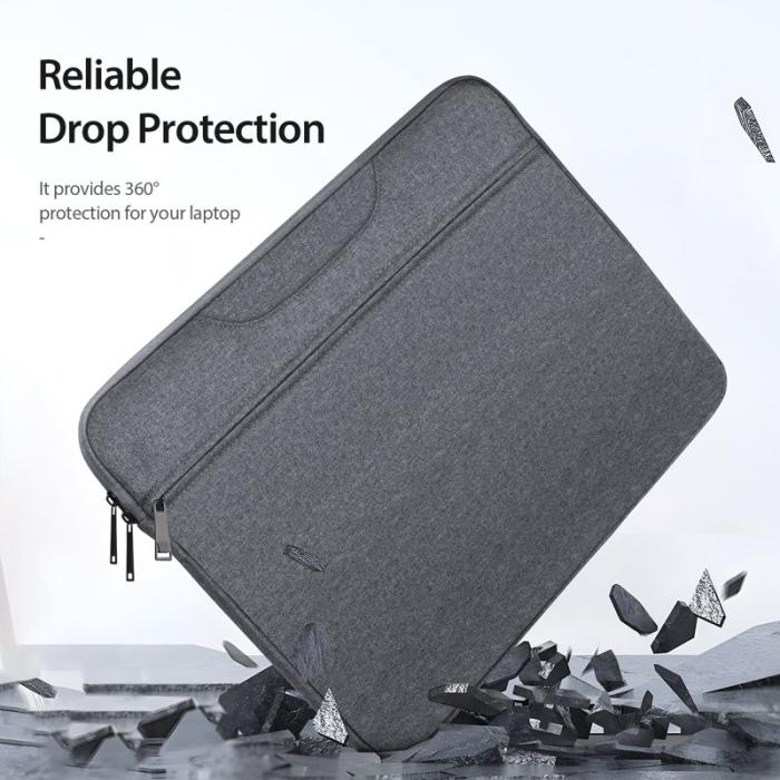 Dux Ducis - DUX DUCIS LBTC Laptop Handbag 13-13.9 tum - Anti-drop - Konstläder - Mörkgrå