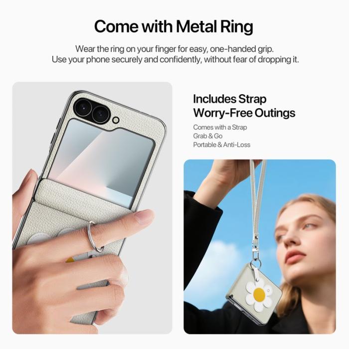 Dux Ducis - DUX DUCIS Luvy Fodral för Samsung Galaxy Z Flip6/7 FE 5G - Vit