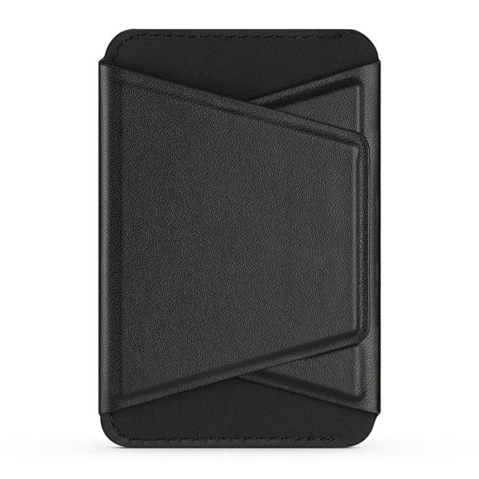 Dux Ducis - DUX DUCIS Magnetic Phone Stand Fodral - Äkta läder - Svart