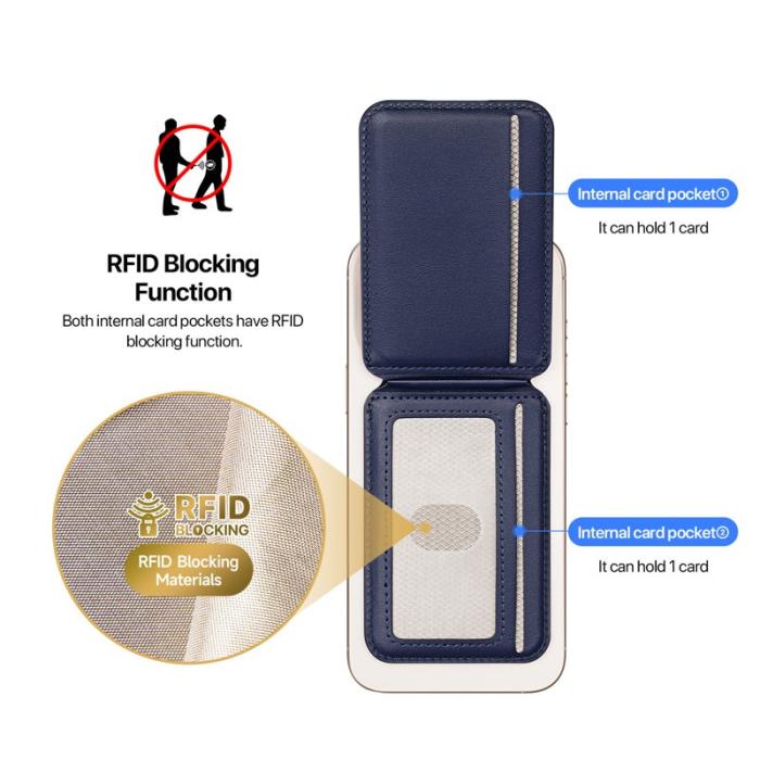 Dux Ducis - DUX DUCIS Neva Series Skal PU Läder Magnetisk Ställ - Blå