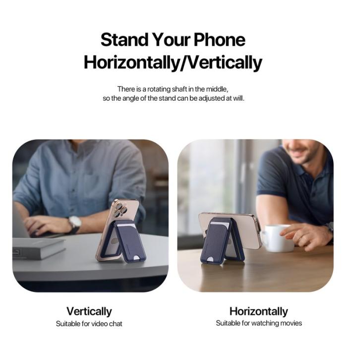 Dux Ducis - DUX DUCIS Neva Series Skal PU Läder Magnetisk Ställ - Blå