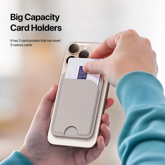 Dux Ducis - DUX DUCIS Neva Series Skal PU Läder Magnetisk Ställ Grey - Grå