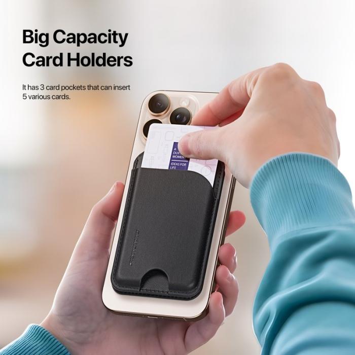 Dux Ducis - DUX DUCIS Neva Series Skal PU Läder Magnetisk Ställ - Svart