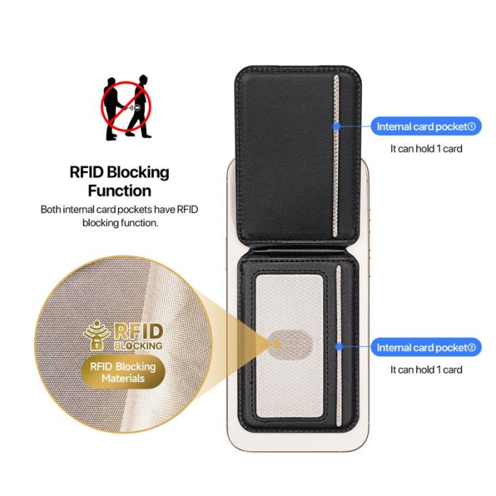 Dux Ducis - DUX DUCIS Neva Series Skal PU Läder Magnetisk Ställ - Svart