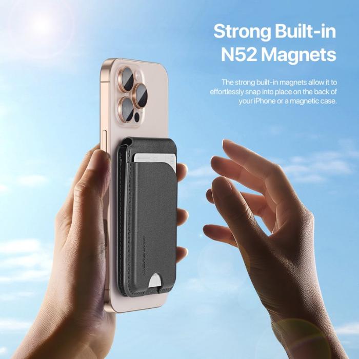 Dux Ducis - DUX DUCIS Neva Series Skal PU Läder Magnetisk Ställ - Svart